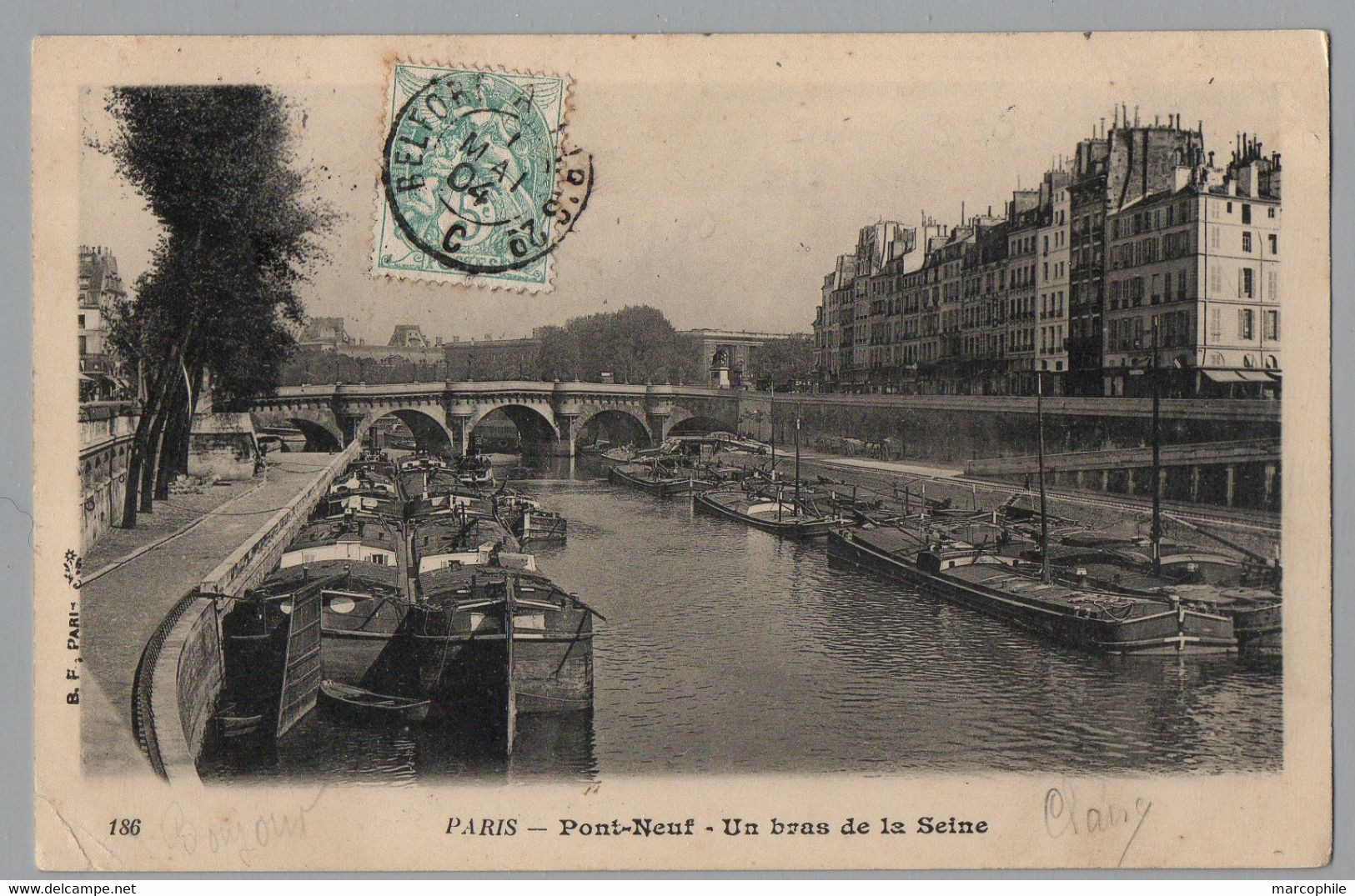 AMBULANT PARIS A BELFORT 2°  - POSTE FERROVIAIRE - TRAIN / 1904 CARTE POUR CHATEAU VILLAIN (ref LE4492) - Railway Post