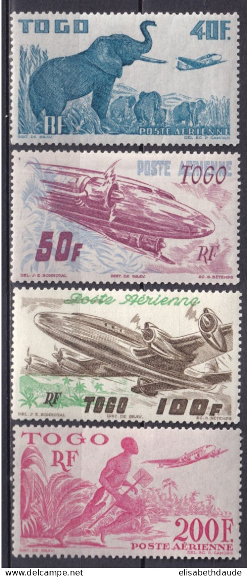 TOGO - 1947 - POSTE AERIENNE YVERT N° PA17/20 * MLH - COTE = 35 EUR.  - - Unused Stamps