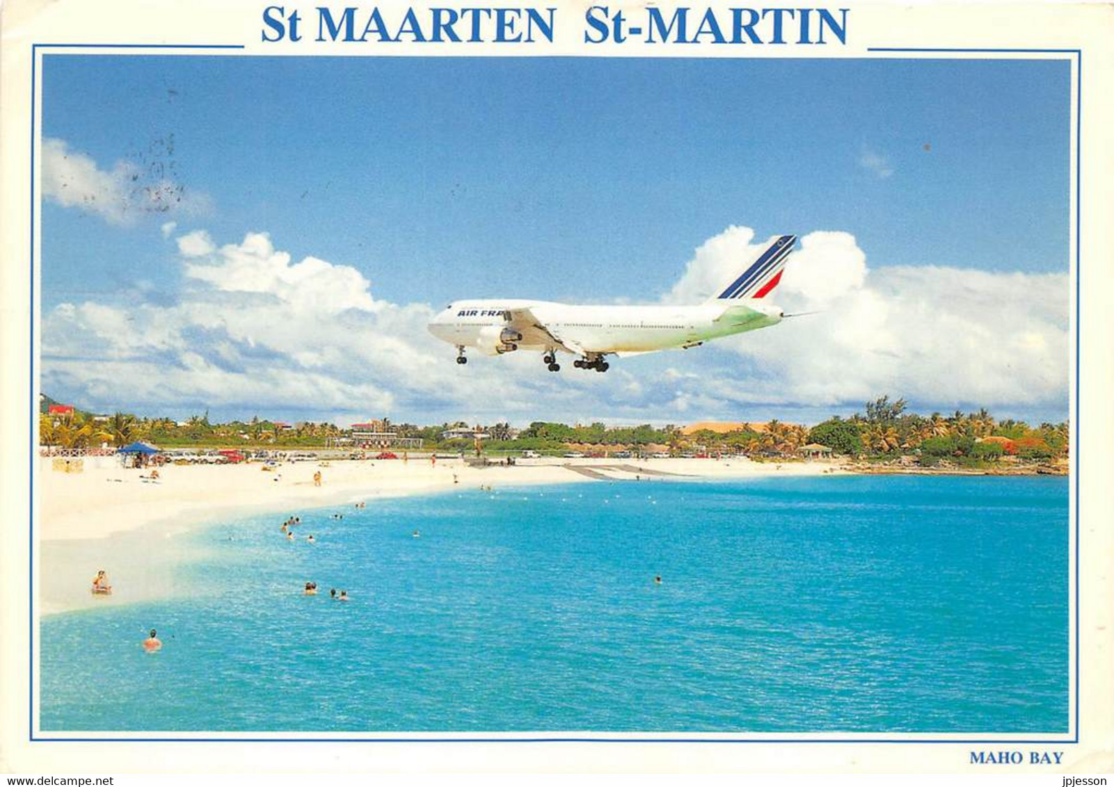 GUADELOUPE - SAINT MARTIN - SAINT MAARTEN - AIR FRANCE LANDING AT JULIANA AIRPORT - AVIATION, ANTILLES NEERLANDAISES - Saint Martin