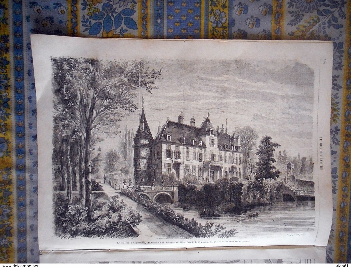 LE MONDE ILLUSTRE 05/12/1868 CHATEAU D AUGERVILLE M BERRYER PARIS PALAIS DE JUSTICE COMPIEGNE CHASSE COURRE GUSTAVE DORE - 1850 - 1899