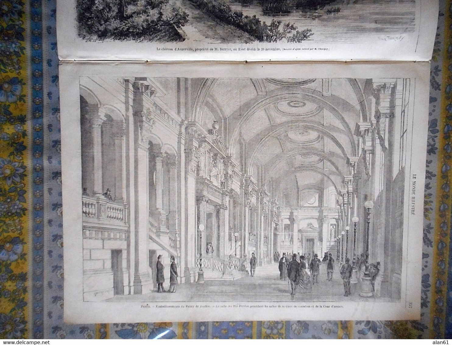 LE MONDE ILLUSTRE 05/12/1868 CHATEAU D AUGERVILLE M BERRYER PARIS PALAIS DE JUSTICE COMPIEGNE CHASSE COURRE GUSTAVE DORE - 1850 - 1899