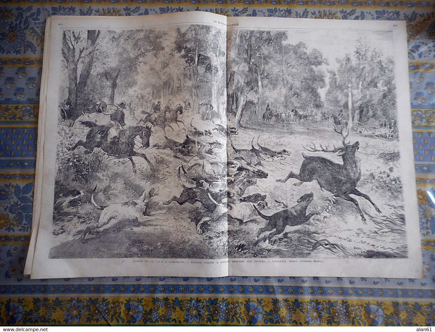 LE MONDE ILLUSTRE 05/12/1868 CHATEAU D AUGERVILLE M BERRYER PARIS PALAIS DE JUSTICE COMPIEGNE CHASSE COURRE GUSTAVE DORE - 1850 - 1899