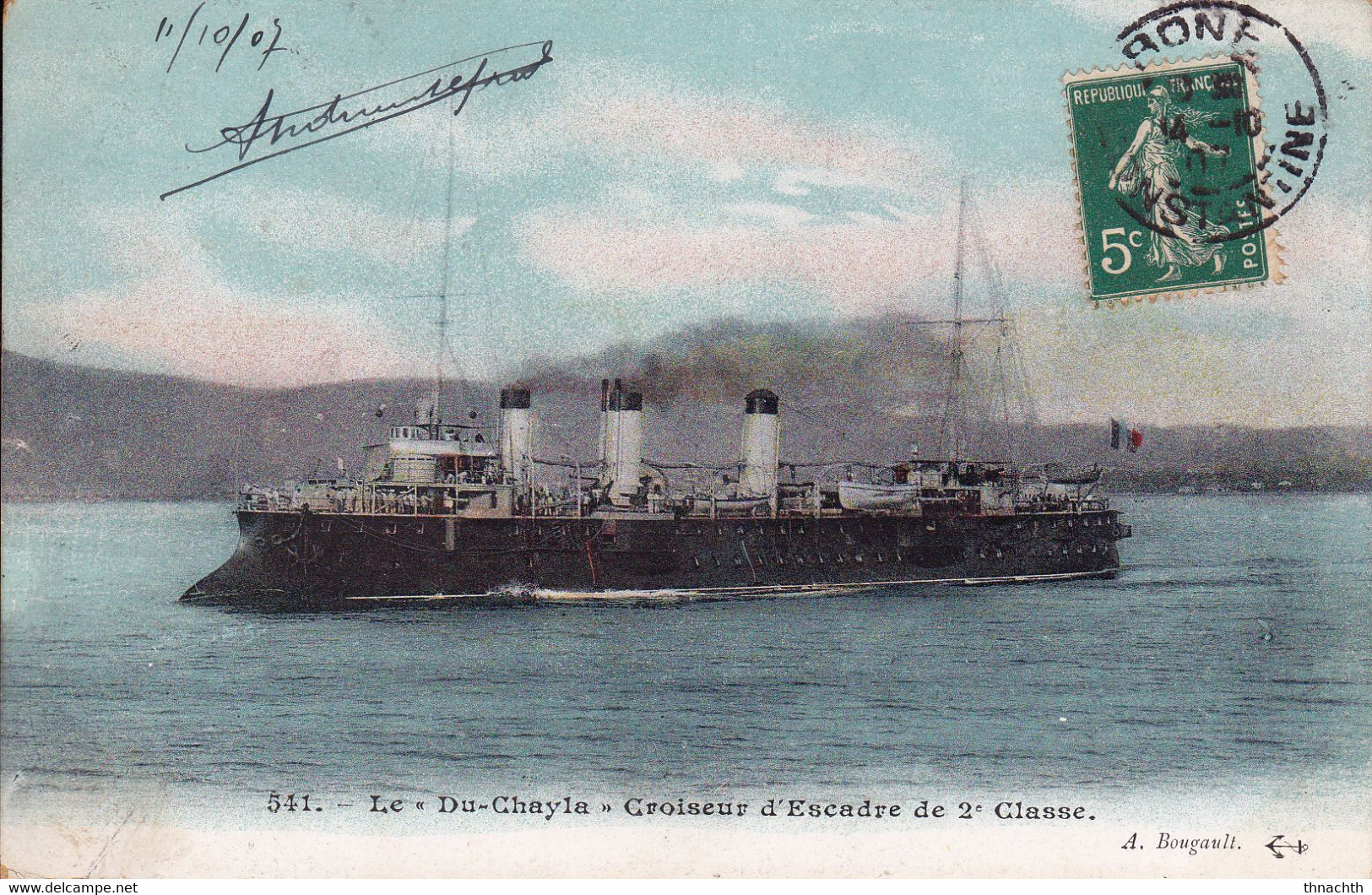 '"CPA Bateau De Guerre Le Du Chayla Croiseur D''escadre De Deuxieme Classe"' - Warships