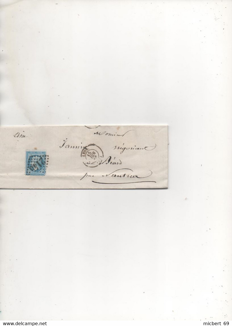 Lot JUIN B: Lettre - 1849-1876: Classic Period