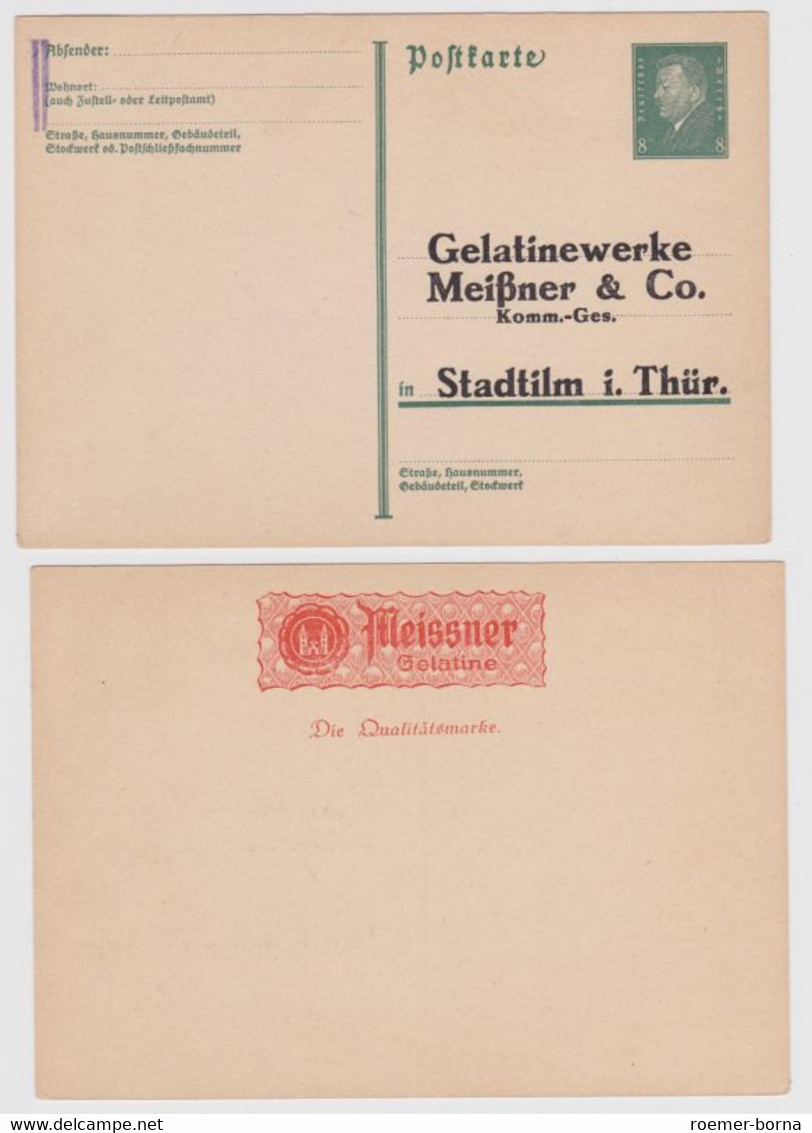 97879 DR Ganzsachen Postkarte P195 Zudruck Gelatinewerke Meißner & Co. Stadtilm - Other & Unclassified
