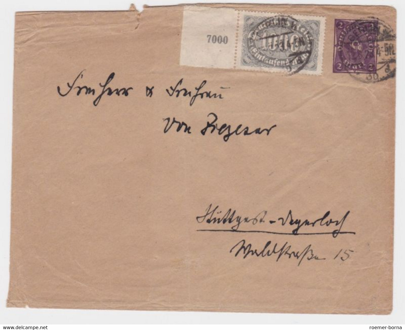 23190 DR Ganzsachen Umschlag PU71 Von Berlin Nach Stuttgart 1923 - Covers