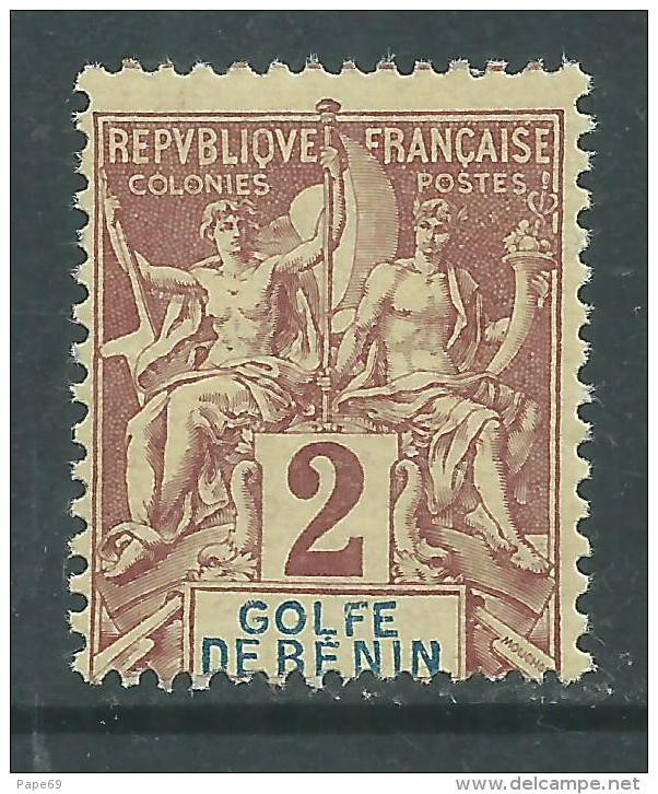 Bénin N° 21 XX  Type Groupe : 2 C. Lilas-brun Sur Paille Sans Charnière TB - Ungebraucht