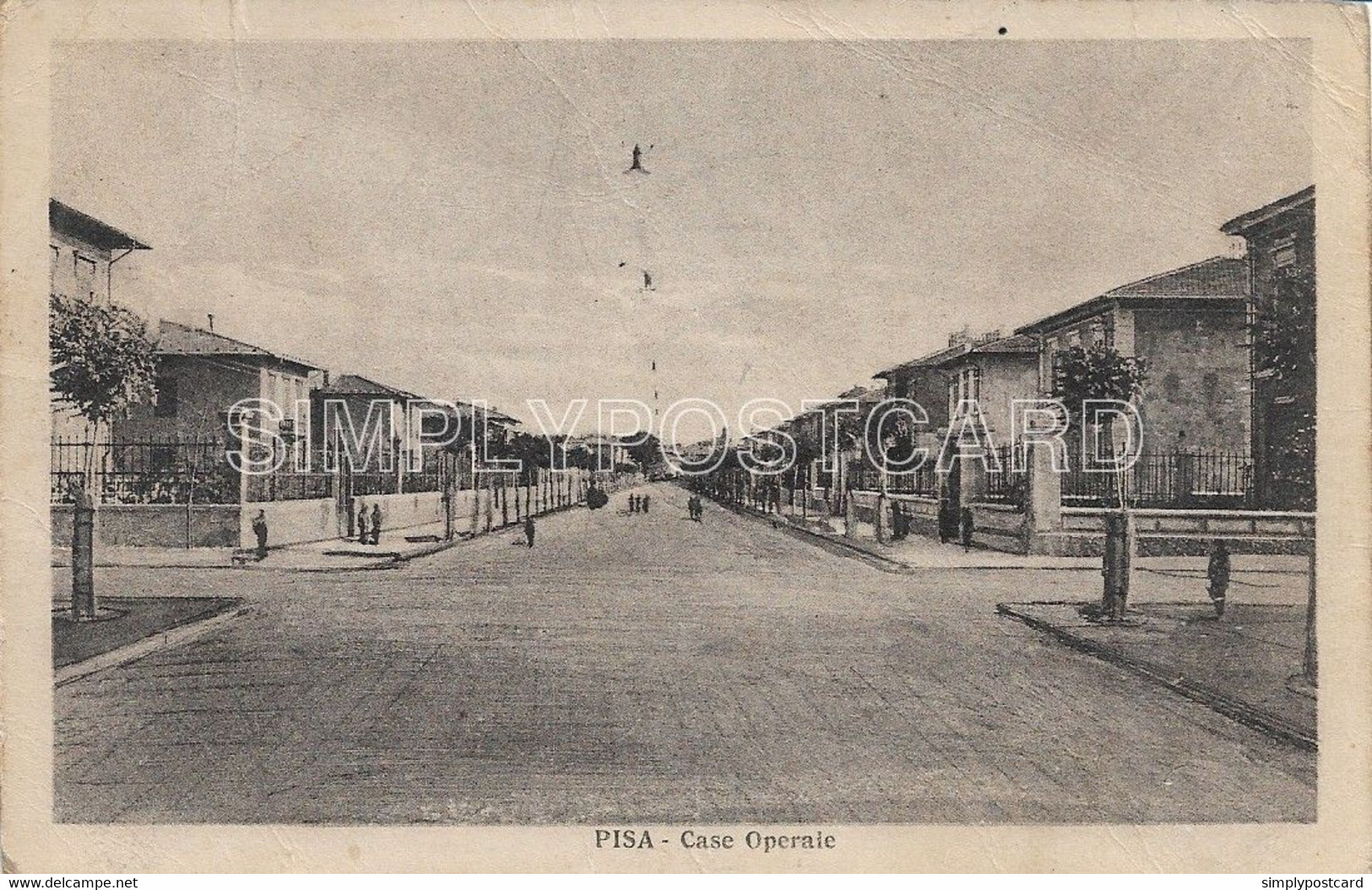 CARTOLINA PISA - CASE OPERAIE - VIAGGIATA 1929 - M89 - Pisa