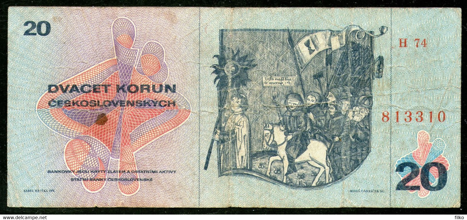 Czechoslovakia,20 Korun 1970,P.92b,as Scan - Checoslovaquia