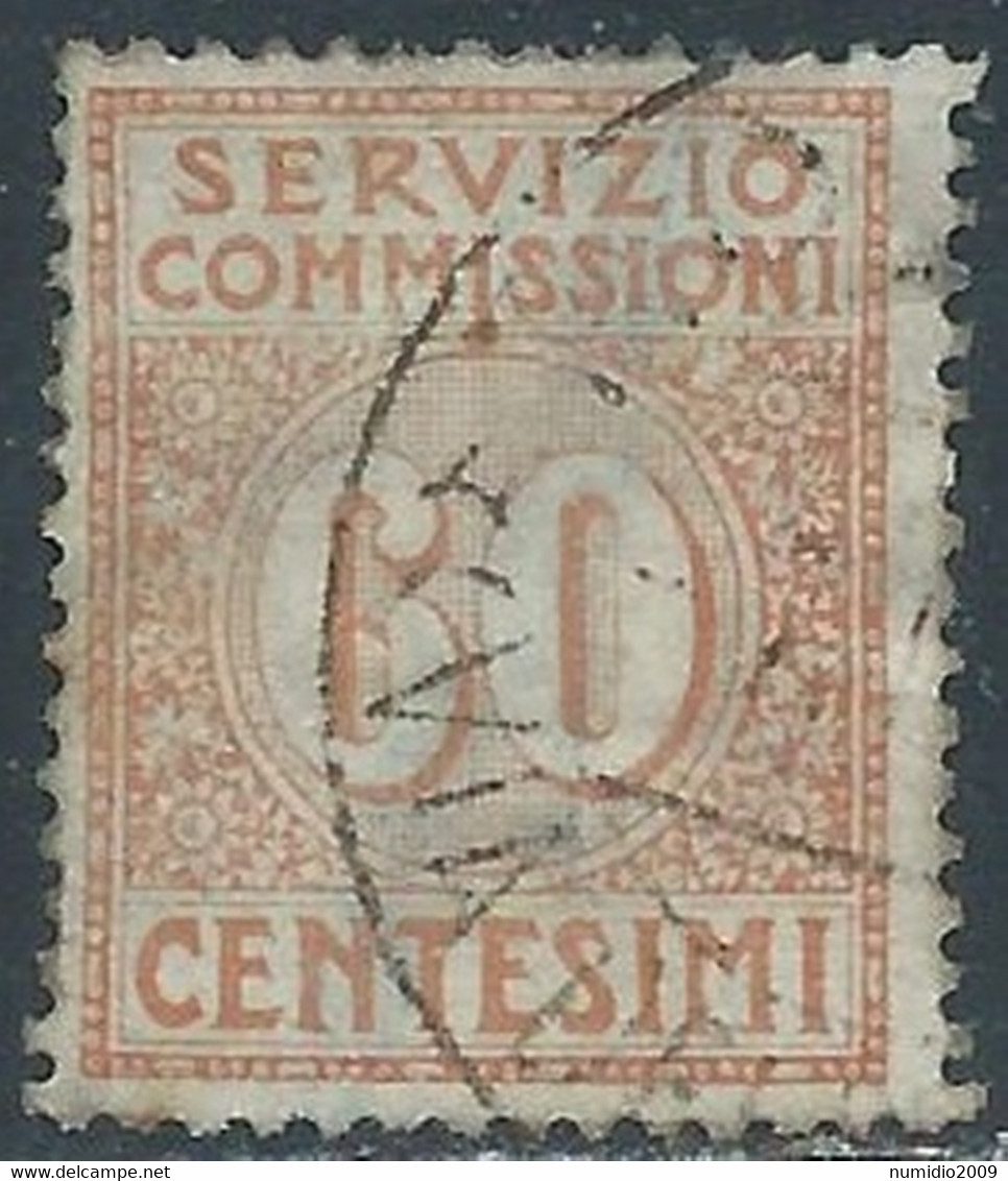 1913 REGNO SERVIZIO COMMISSIONI USATO 60 CENT - RE28-7 - Vaglia Postale