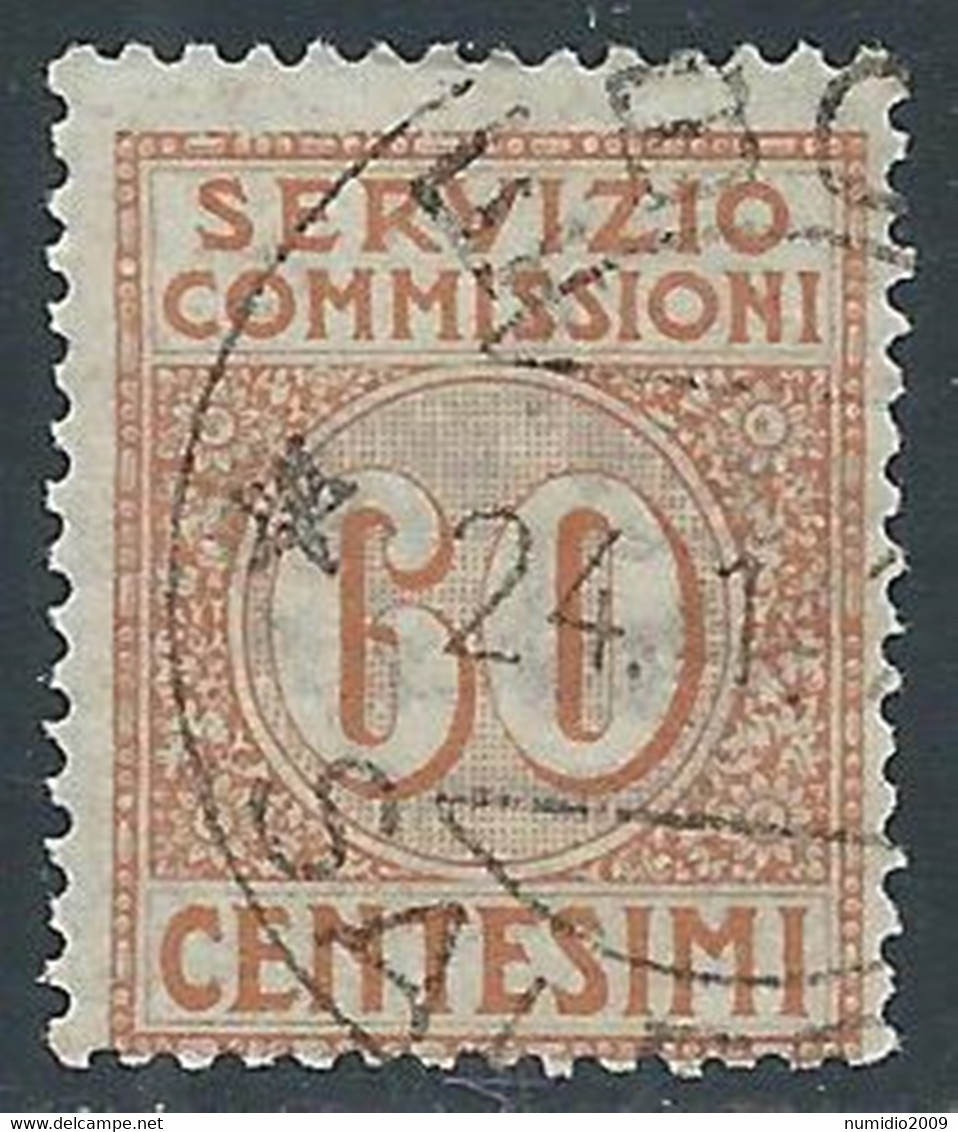 1913 REGNO SERVIZIO COMMISSIONI USATO 60 CENT - RE31-9 - Tax On Money Orders