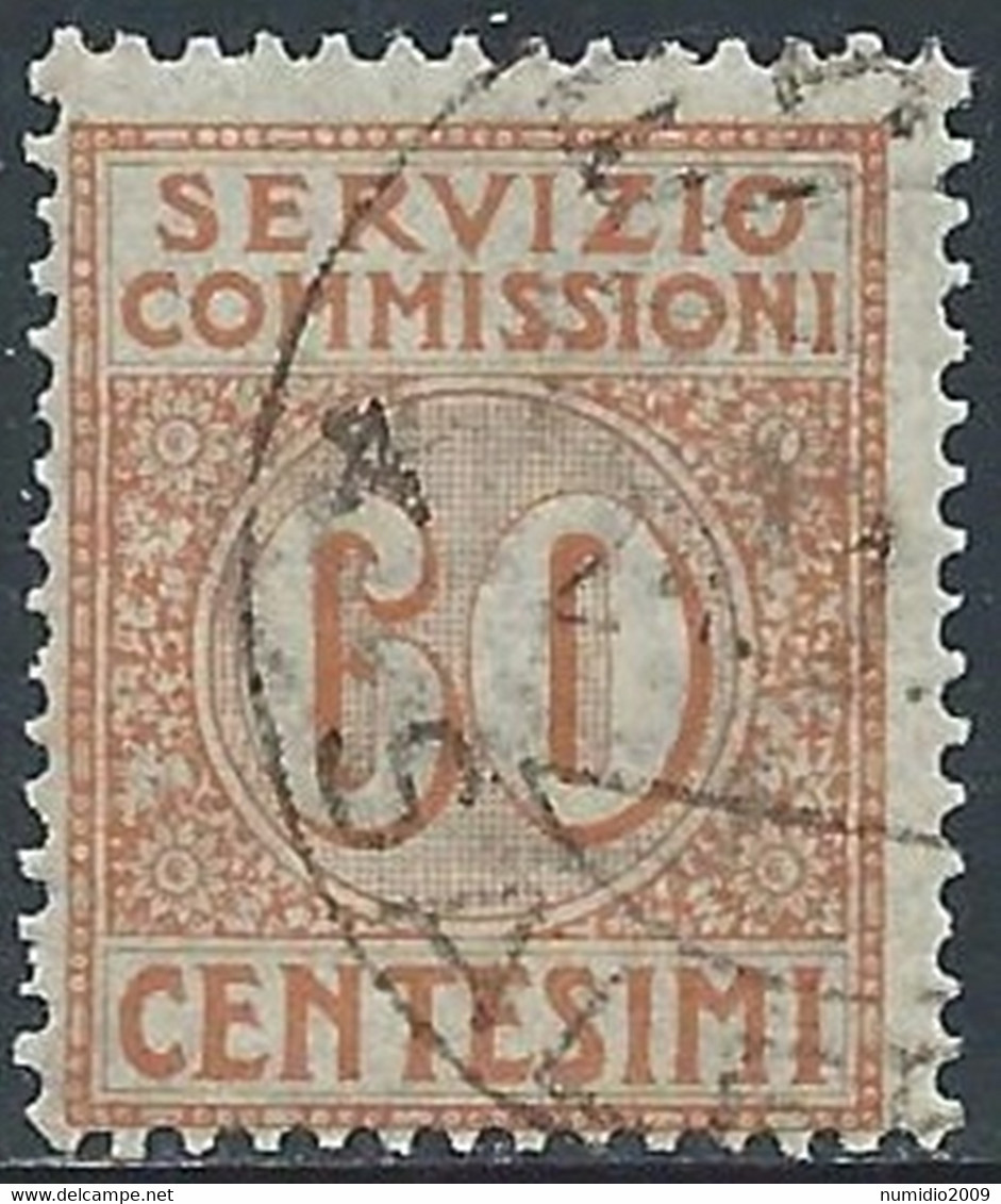 1913 REGNO SERVIZIO COMMISSIONI USATO 60 CENT - RE31-10 - Vaglia Postale