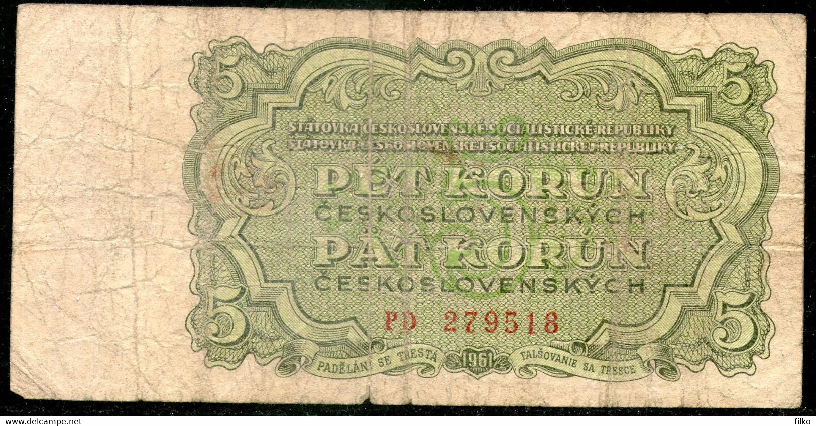 Czechoslovakia,5 Korun 1961,P.82b,as Scan - Tschechoslowakei