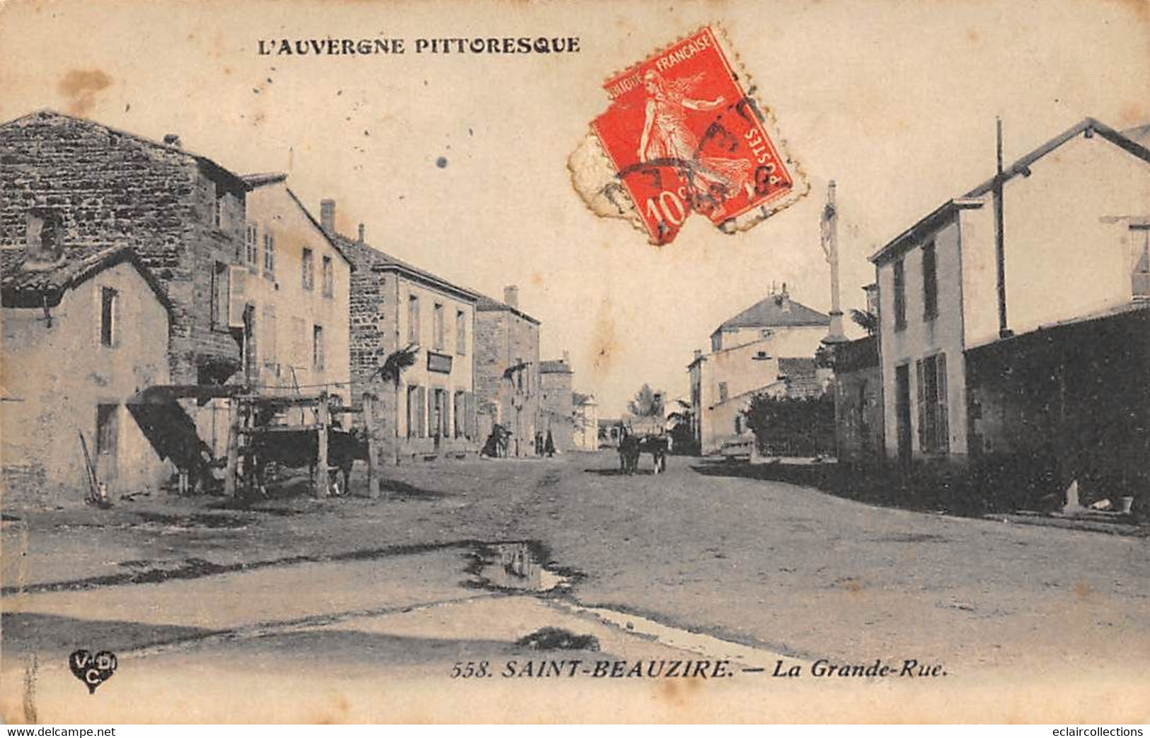 Saint-Beauzire      63         La Grande Rue.  Métier A Ferrer Les Bœufs        (voir Scan) - Other & Unclassified