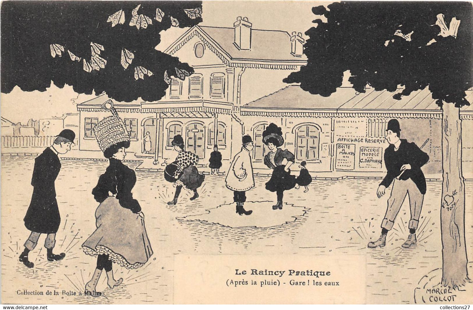 93-LE-RAINCY- PRATIQUE ( APRES LA PLUIE ) GARE ! LES EAUX - Le Raincy