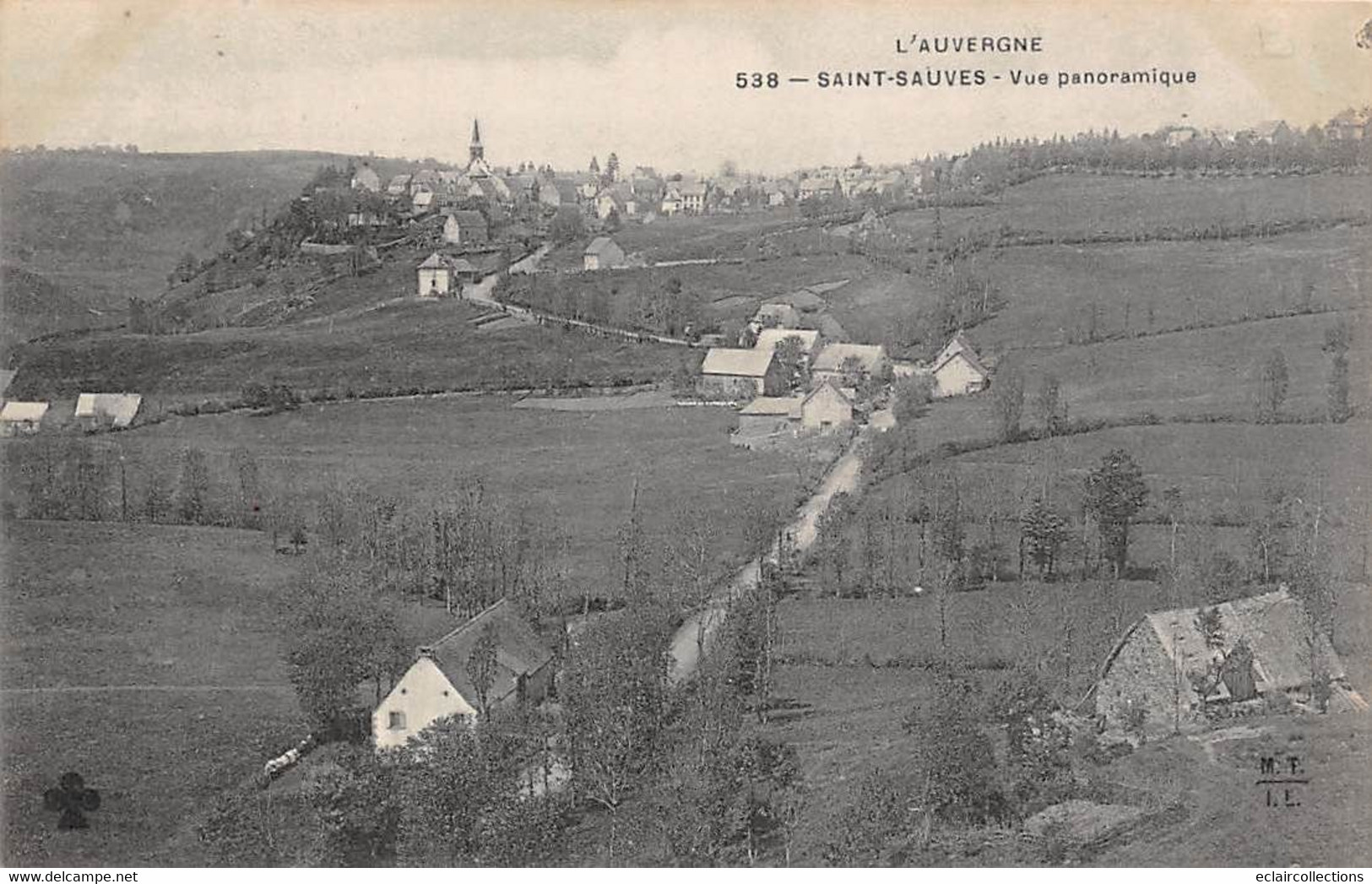 Saint-Sauves-d'Auvergne     63       Vue Panoramique    N° 538         (voir Scan) - Otros & Sin Clasificación