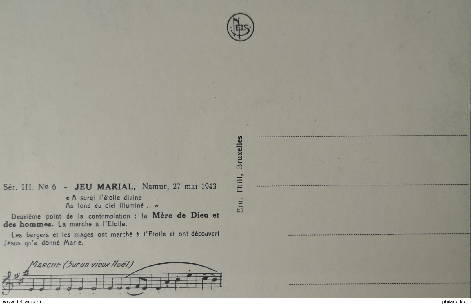Namur // Jeu Marial Namur 27 Mai 1943 // Ser. III No. 6 // 19?? - Namur