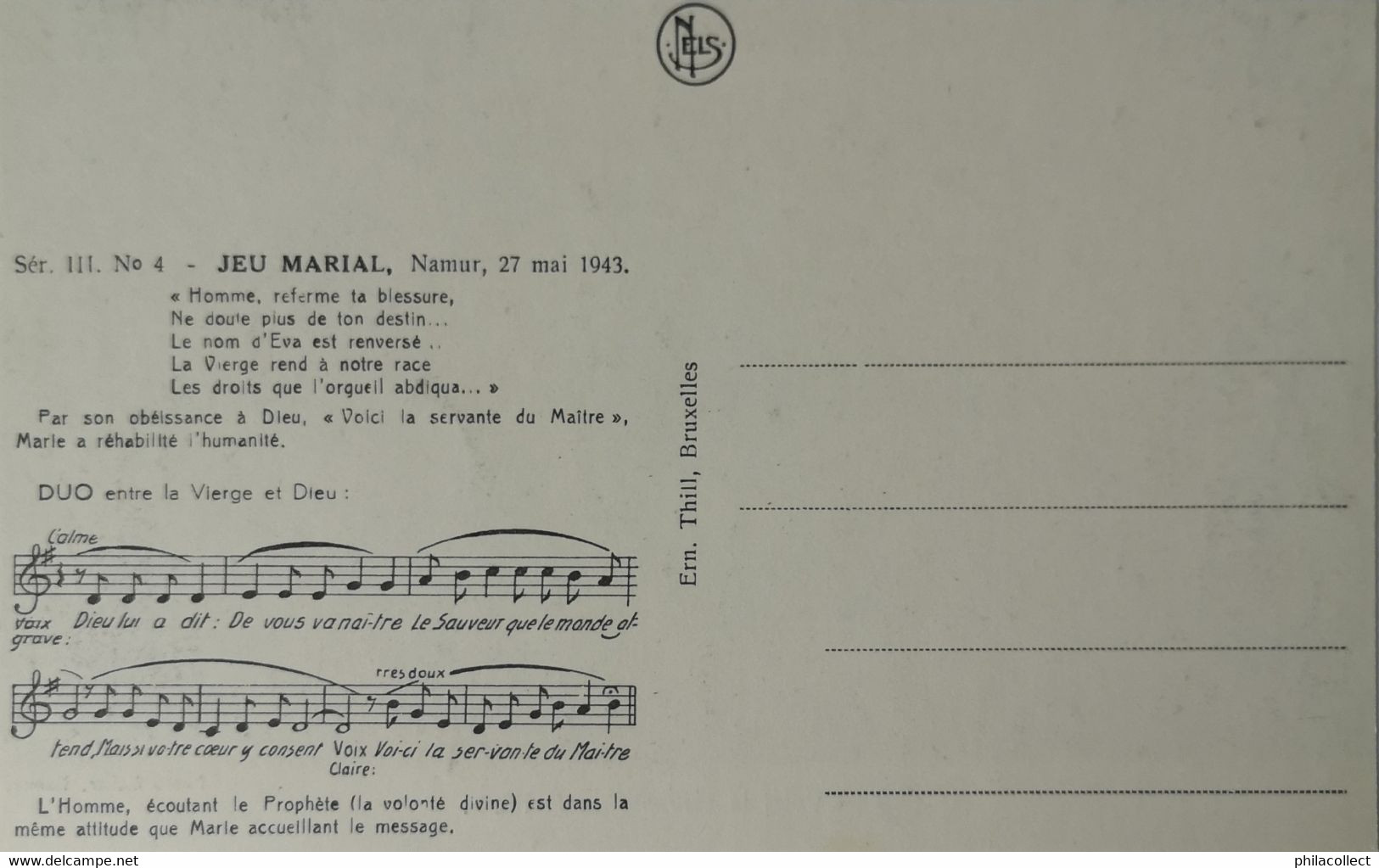 Namur // Jeu Marial Namur 27 Mai 1943 // Ser. III No.4  // 19?? - Namur