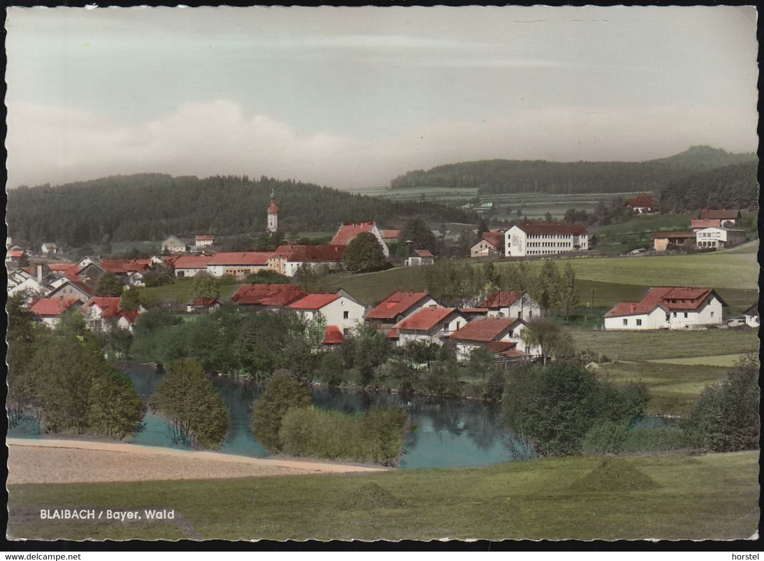 D-93476 Blaibach - Bayer. Wald - Alte Ortsansicht Mit KIrche Und See - Nice Stamp - Cham