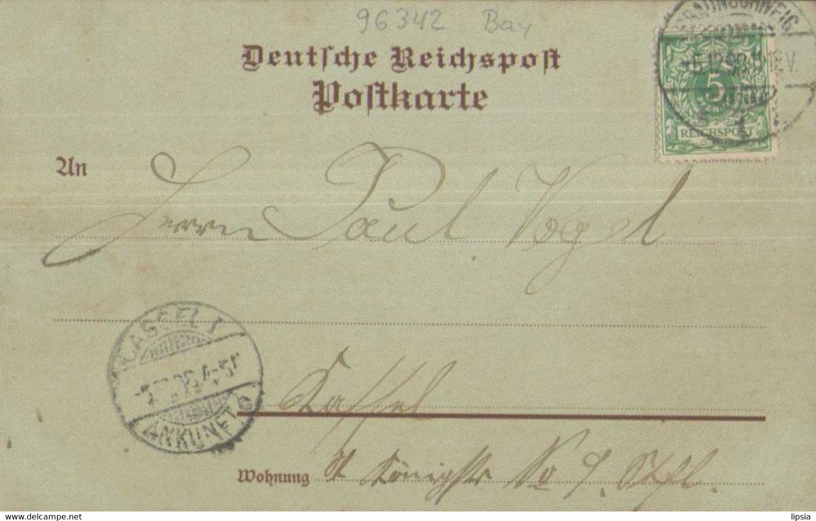 Heinrichshöhe Stockheim, Gasthof, Braunschweig, Postkarte 1898, Deutschland > Niedersachsen - Braunschweig