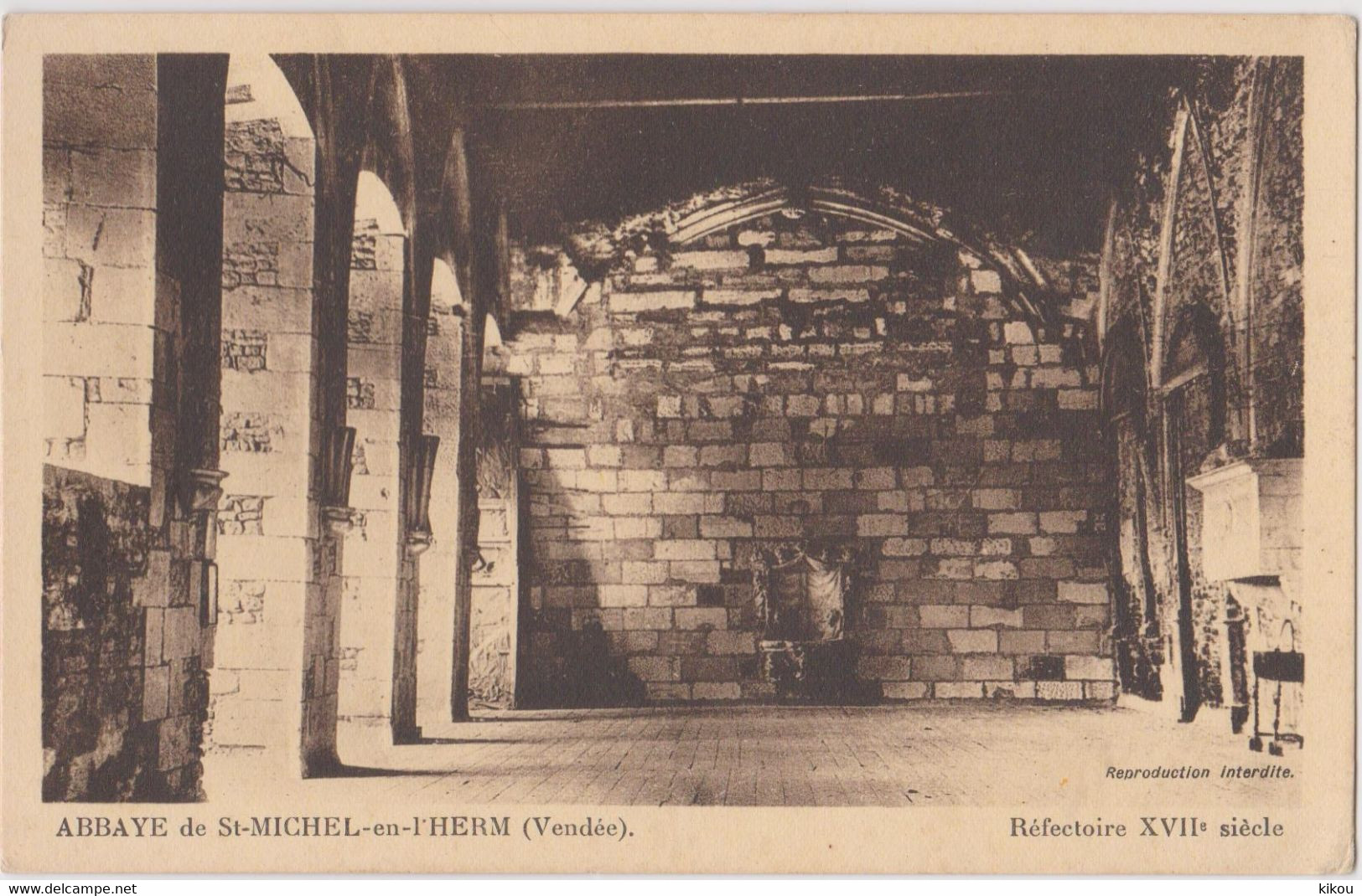 SAINT MICHEL En L'HERM - Abbaye - Réfectoire ( 17ème S.) - - Saint Michel En L'Herm