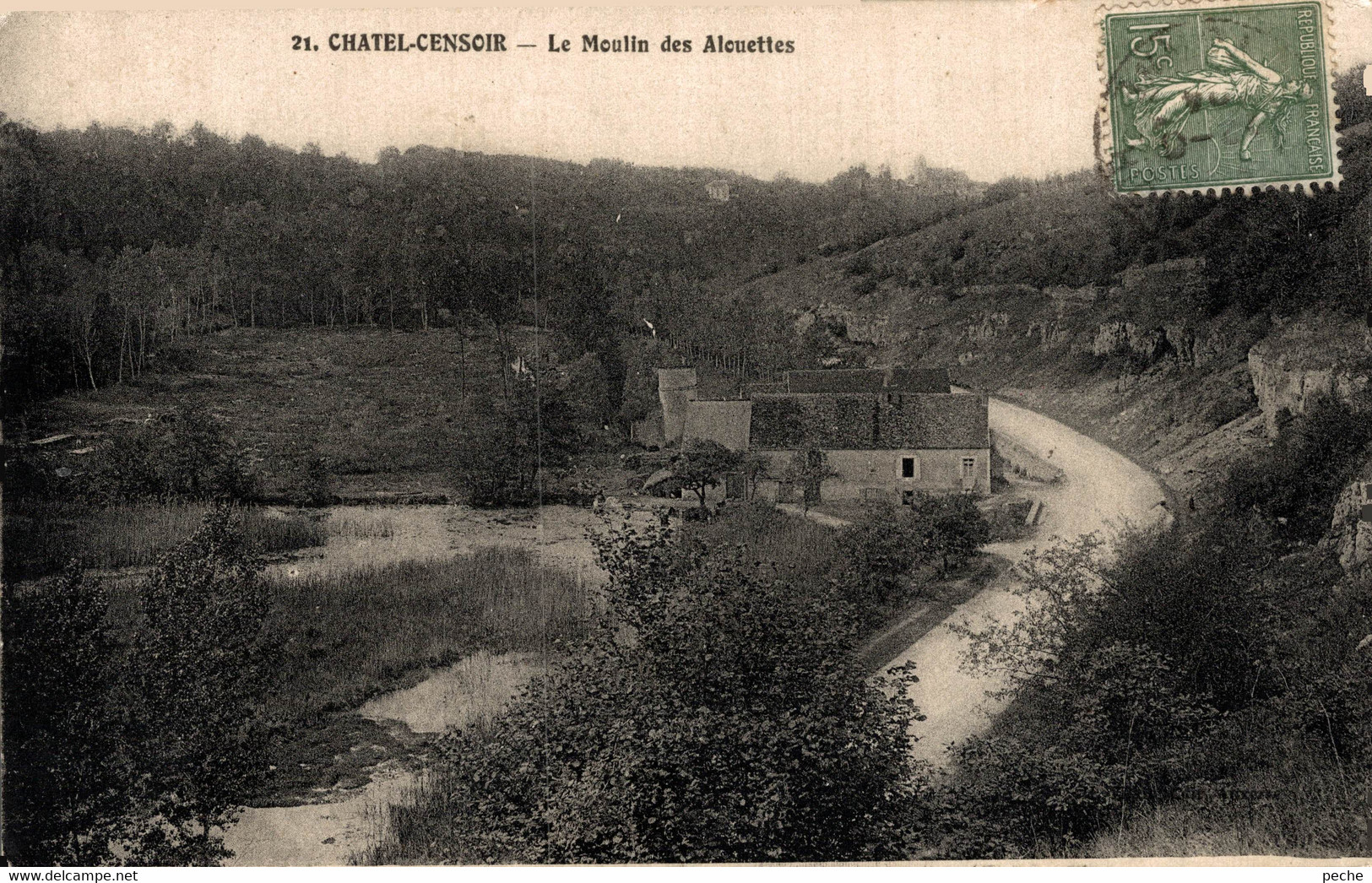 N°84034 -cpa Chatel Censoir -le Moulin Des Alouettes- - Moulins à Eau