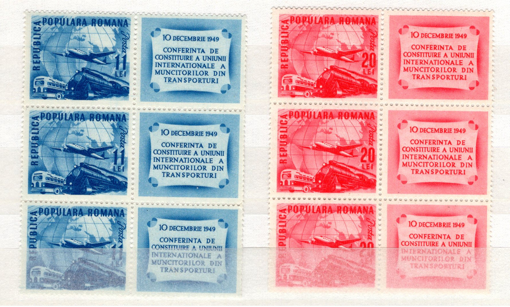 Romania / Rumänien  Michel # 1193 - 94 ZF  **  6-er Bogen - Unused Stamps