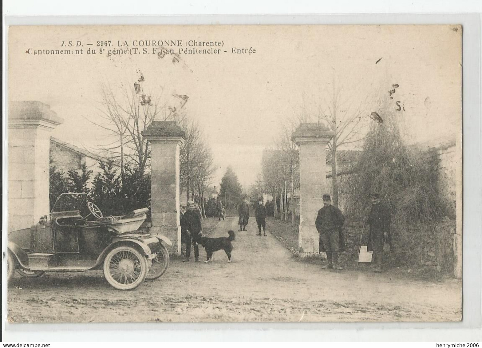 16 Charente La Couronne Cantonement Du 8e Génie Tsf Au Pénitencier Entrée , Cachet Militaire Militaria - Otros & Sin Clasificación