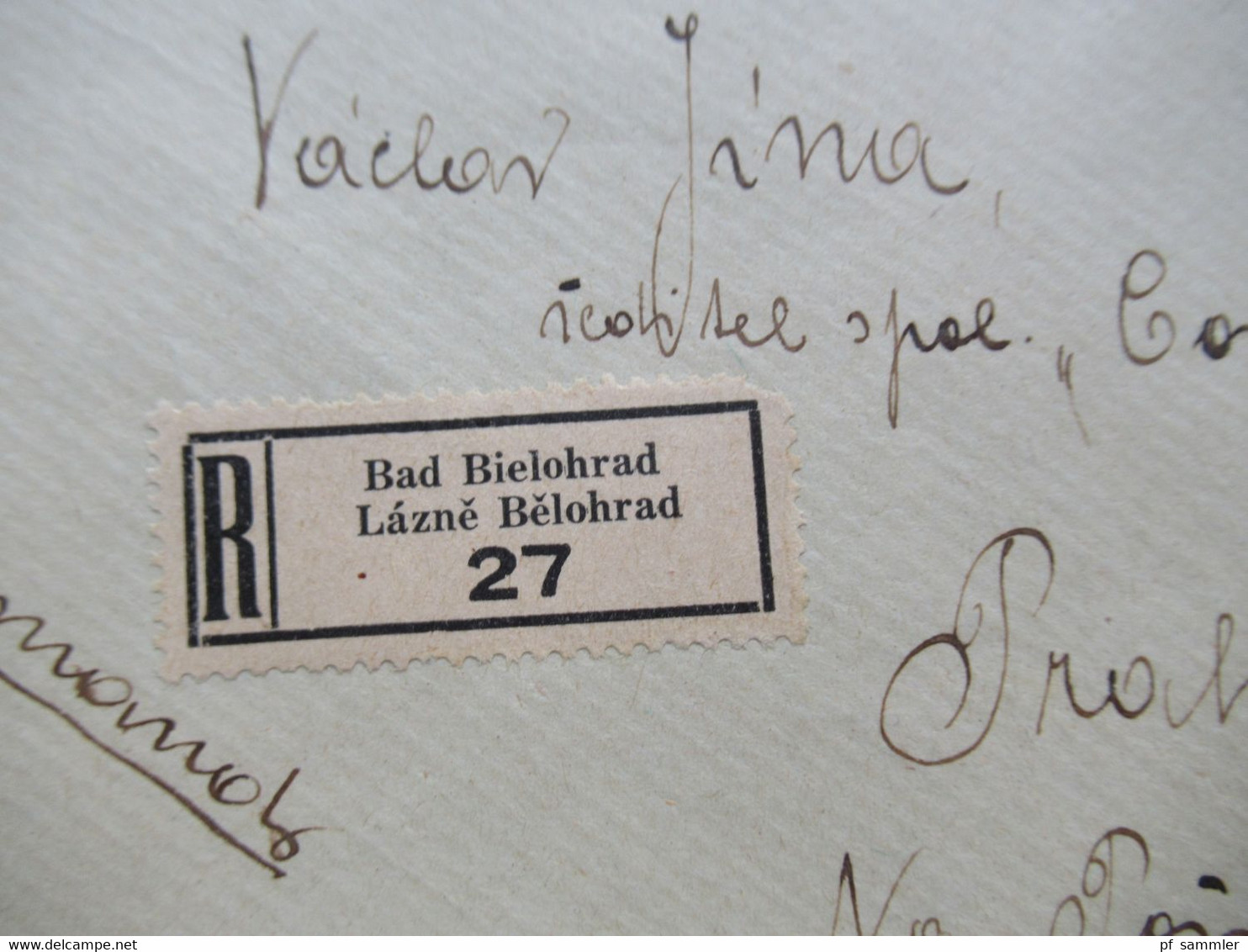 Böhmen Und Mähren 150. Todestag Von Mozart 1942 Nr. 82 + Eckrand Paar Nr. 66 Einschreiben Bad Bielohrad Lazne Belohrad - Lettres & Documents