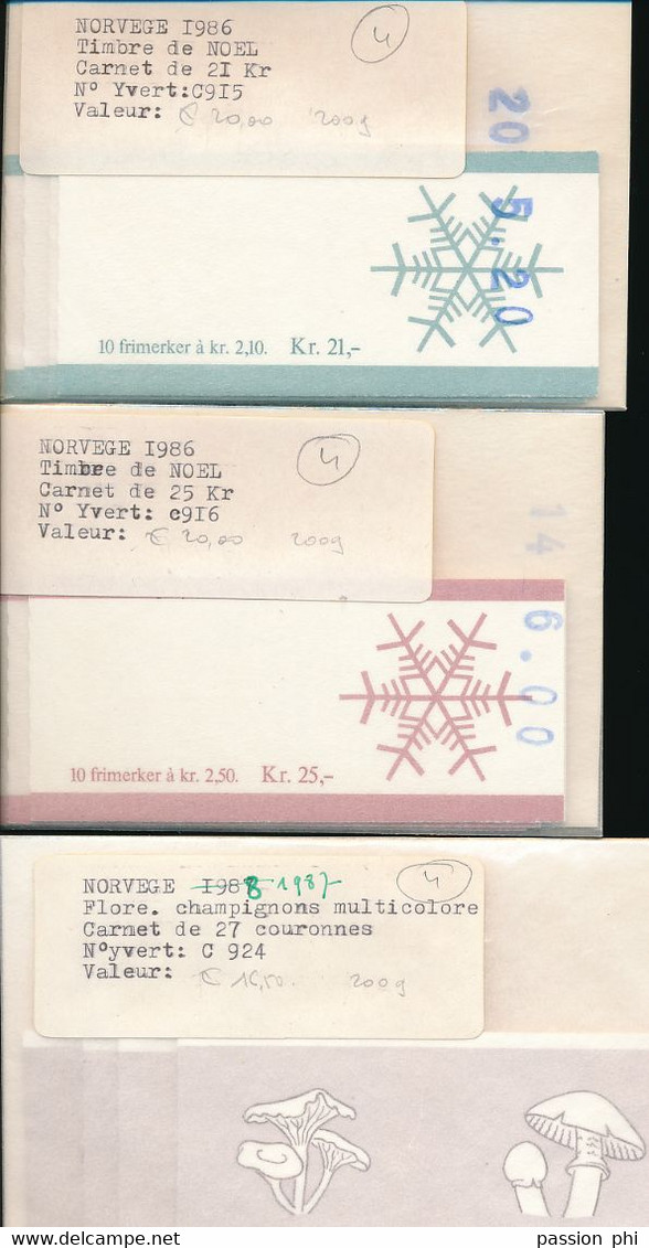 NORWAY NORVEGE SELECTION OF BOOKLETS FACE 1950 NK (192 EUROS)