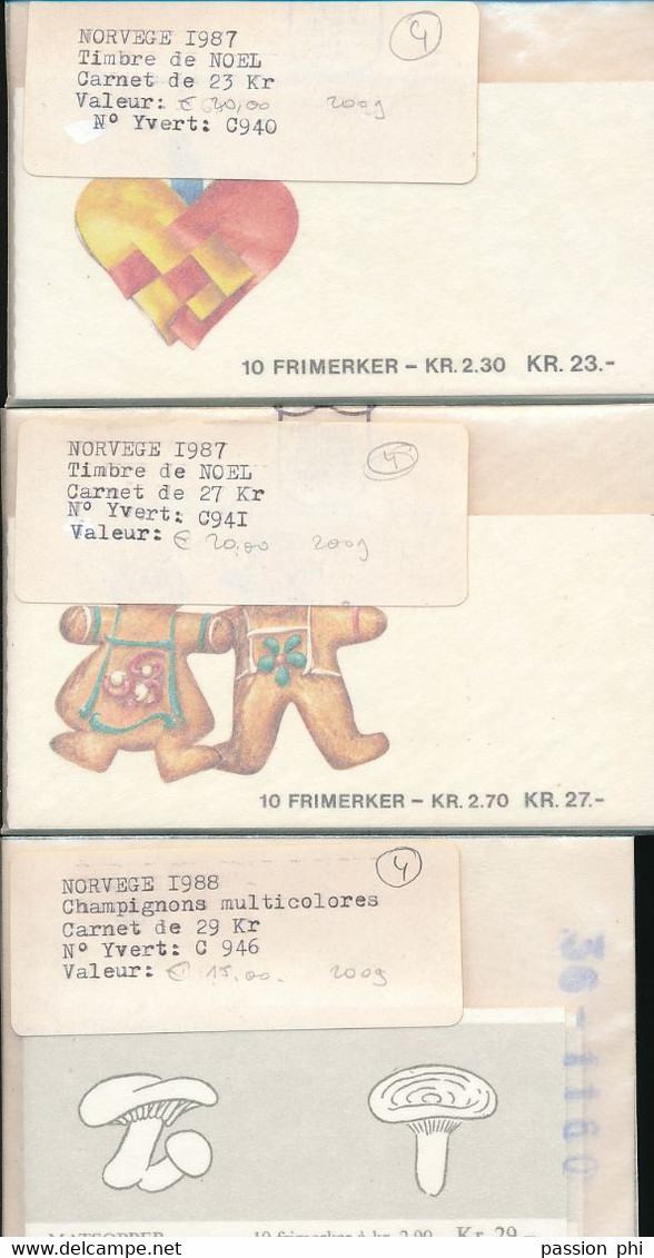 NORWAY NORVEGE SELECTION OF BOOKLETS FACE 1950 NK (192 EUROS)