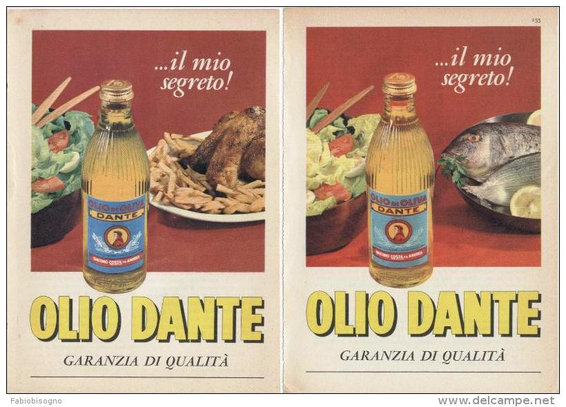 1964/65 -  DANTE  Olio Di Oliva  -  4  Pag.  Pubblicità Cm. 13 X 18 - Posters