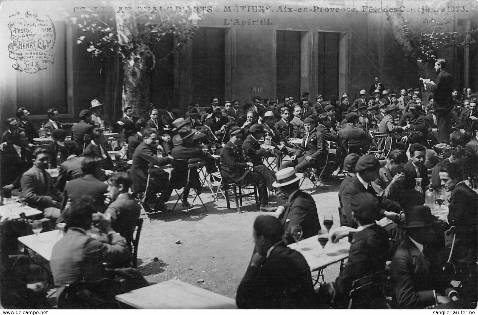 CPA 13 ECOLE NATIONALE DES ARTS ET METIERS AIX EN PROVENCE FETE DES CENT JOURS 1923 L'APERITIF - Aix En Provence