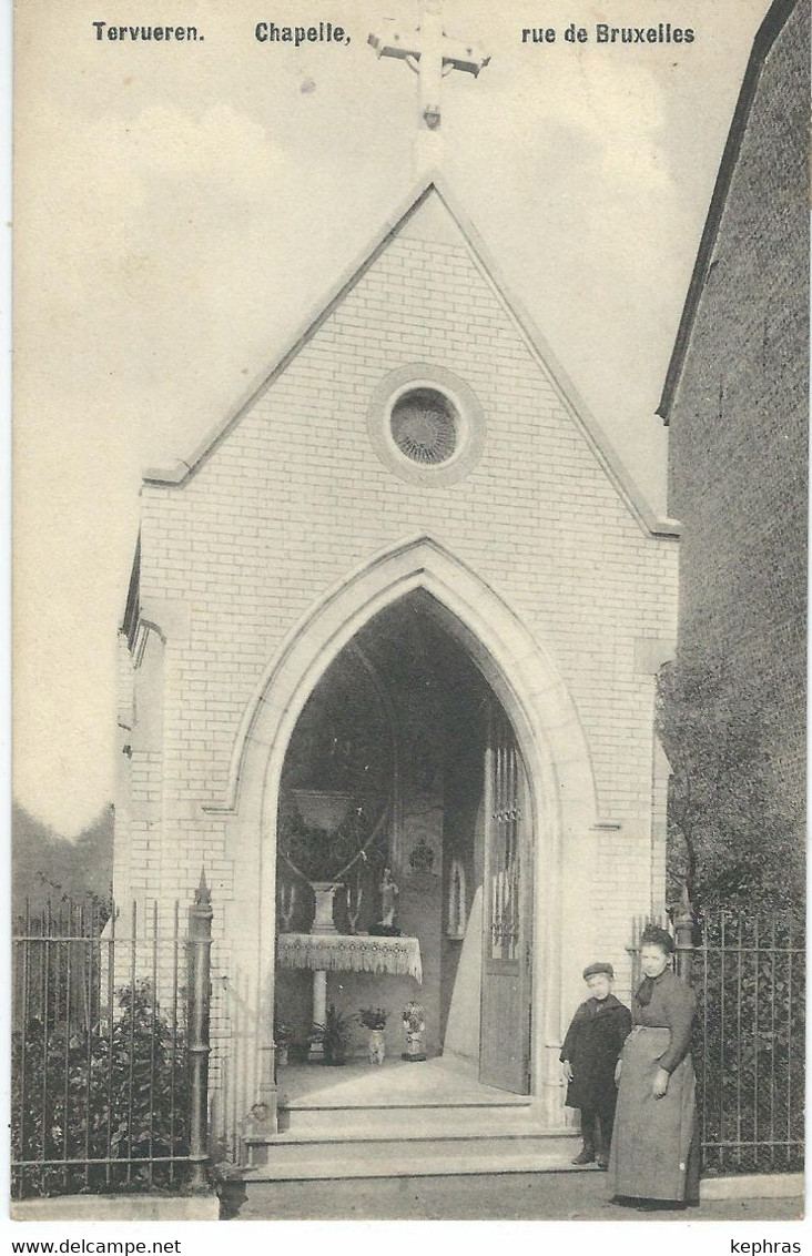 TERVUEREN - TERVUREN : Chapelle Rue De Bruxelles - RARE VARIANTE - Cachet De La Poste 1909 - Tervuren