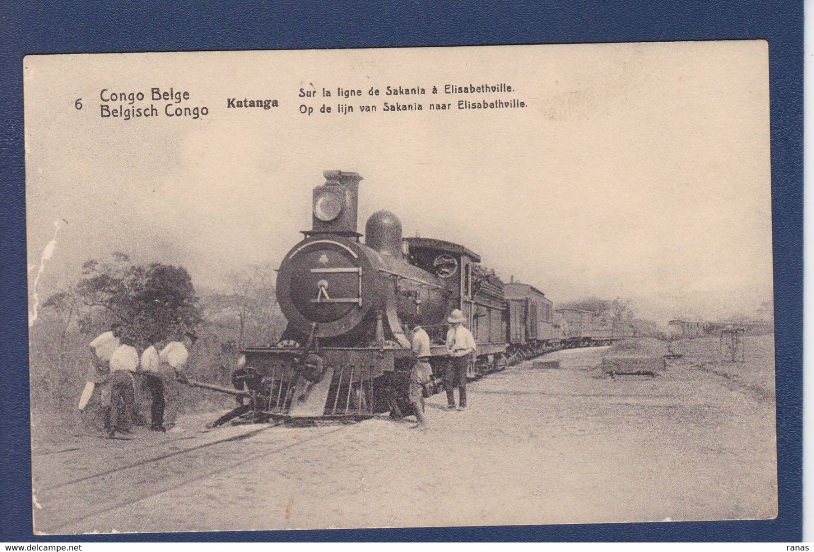 CPA Congo Belge Circulé Katanga Train Chemin De Fer Entier Postal - Congo Belga