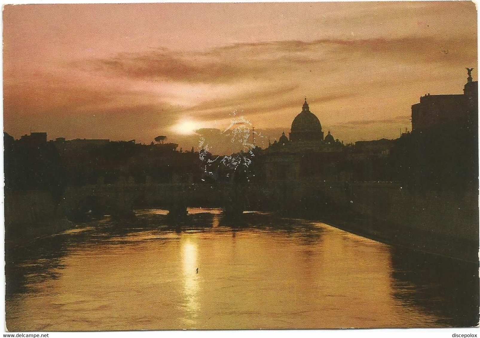 F3665 Roma - Tramonto Su Castel Sant'angelo - San Pietro E Il Tevere - Sunset Coucher / Non Viaggiata - Fiume Tevere