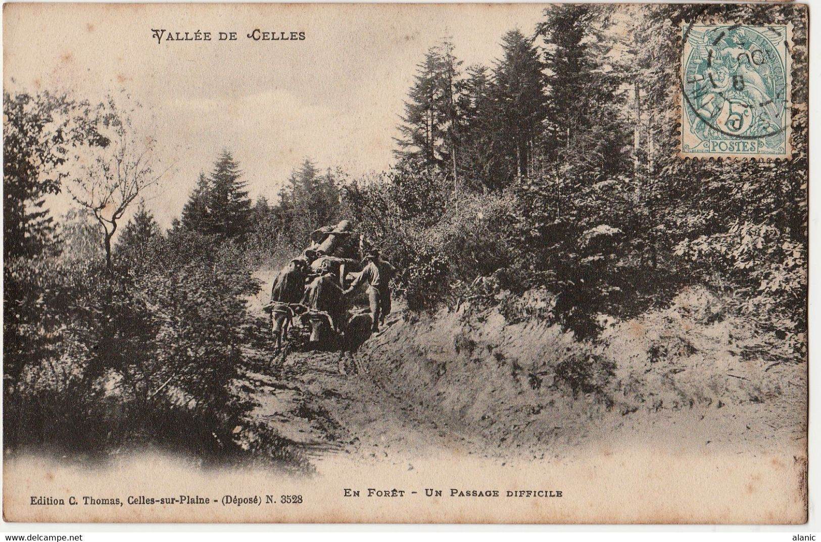 [88] Vosges >CPA-VALLEE DE CELLES- EN FORET-PASSAGE DIFFICILE  Circulée     ANIMEE - Andere & Zonder Classificatie