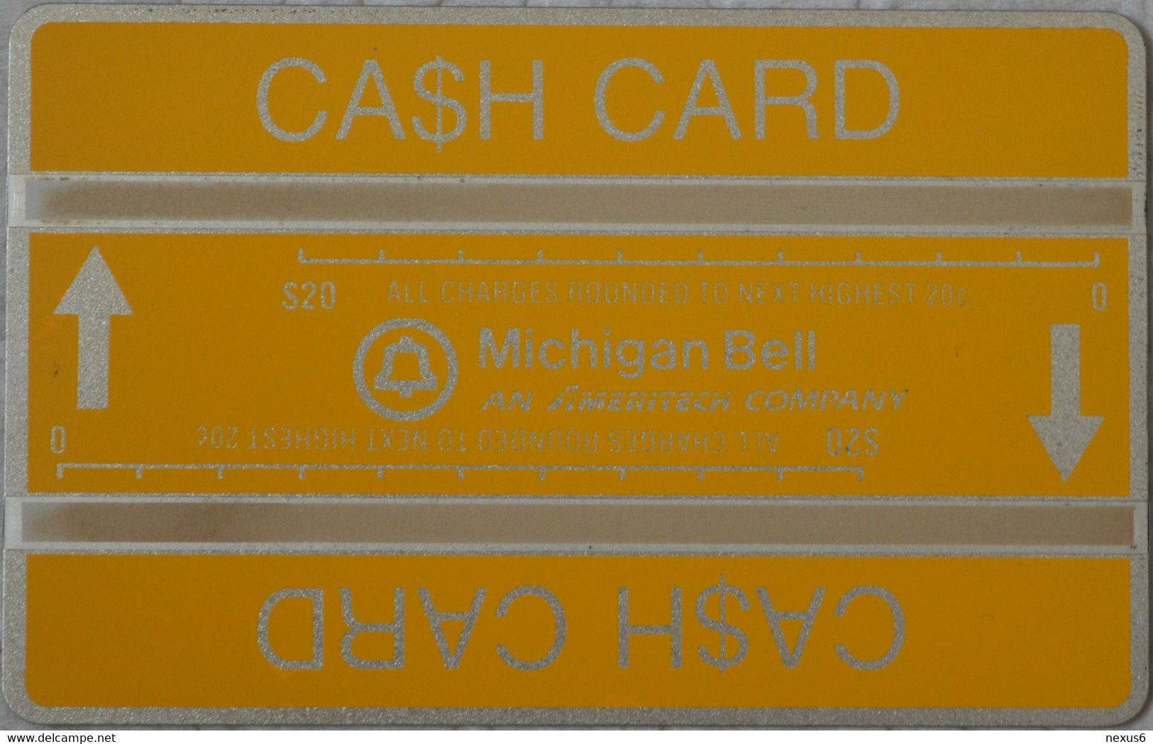 USA (Michigan Bell) - L&G - Cash Card Yellow, Cn. 710C - 10.1987, 40$, 2.500ex, Mint - [1] Holographic Cards (Landis & Gyr)
