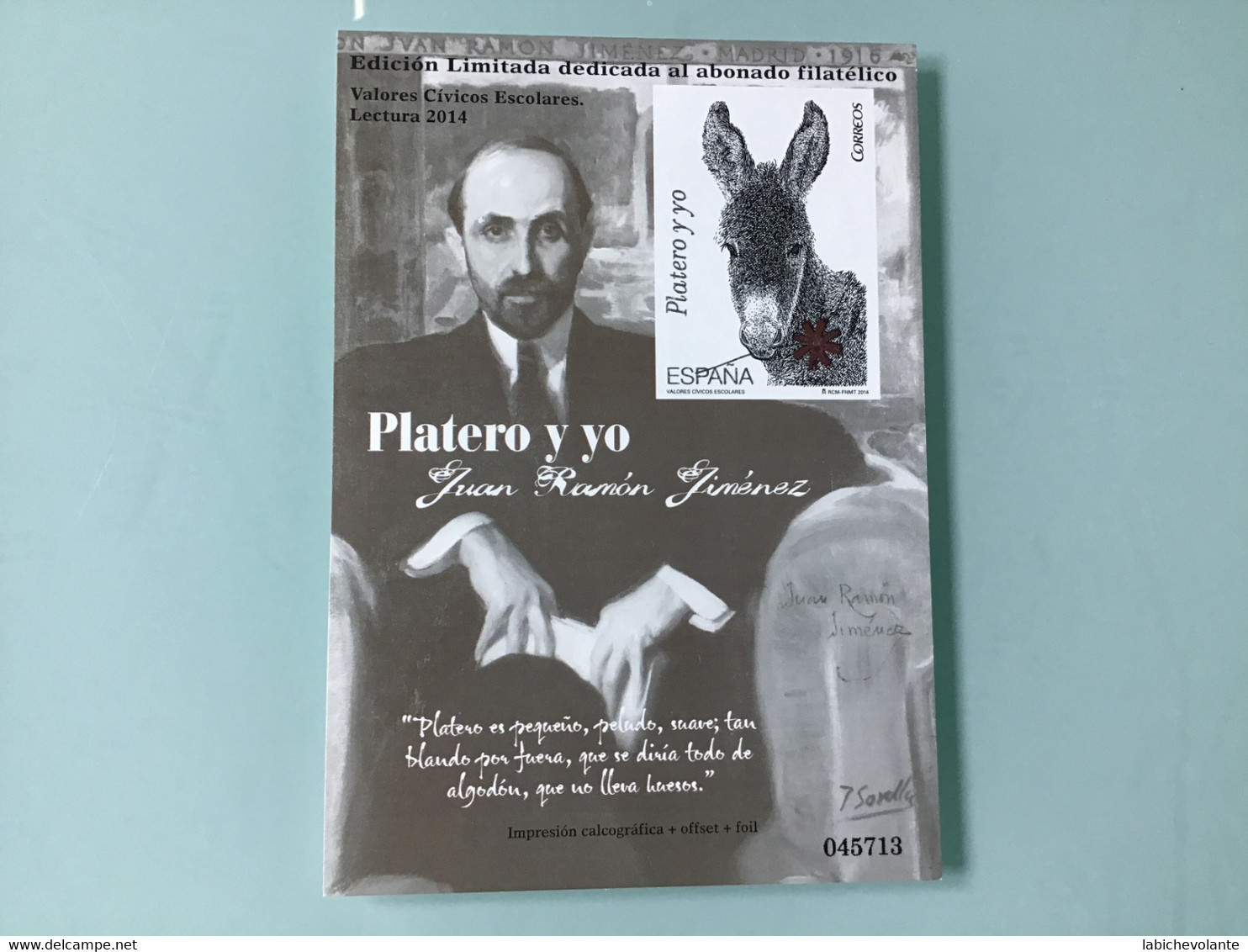 Platero Y Yo 2014 - Edición Limitada Al Abonado Filatélico - Blocks & Kleinbögen