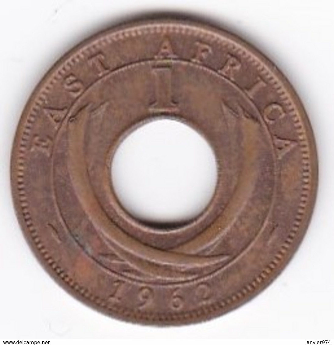 East Africa 1 Cent 1962 Elizabeth II, En Bronze, KM# 35 - Britische Kolonie