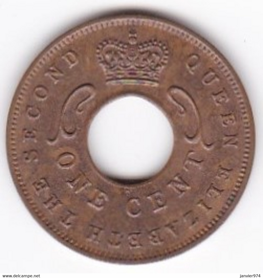 East Africa 1 Cent 1962 Elizabeth II, En Bronze, KM# 35 - Colonia Británica