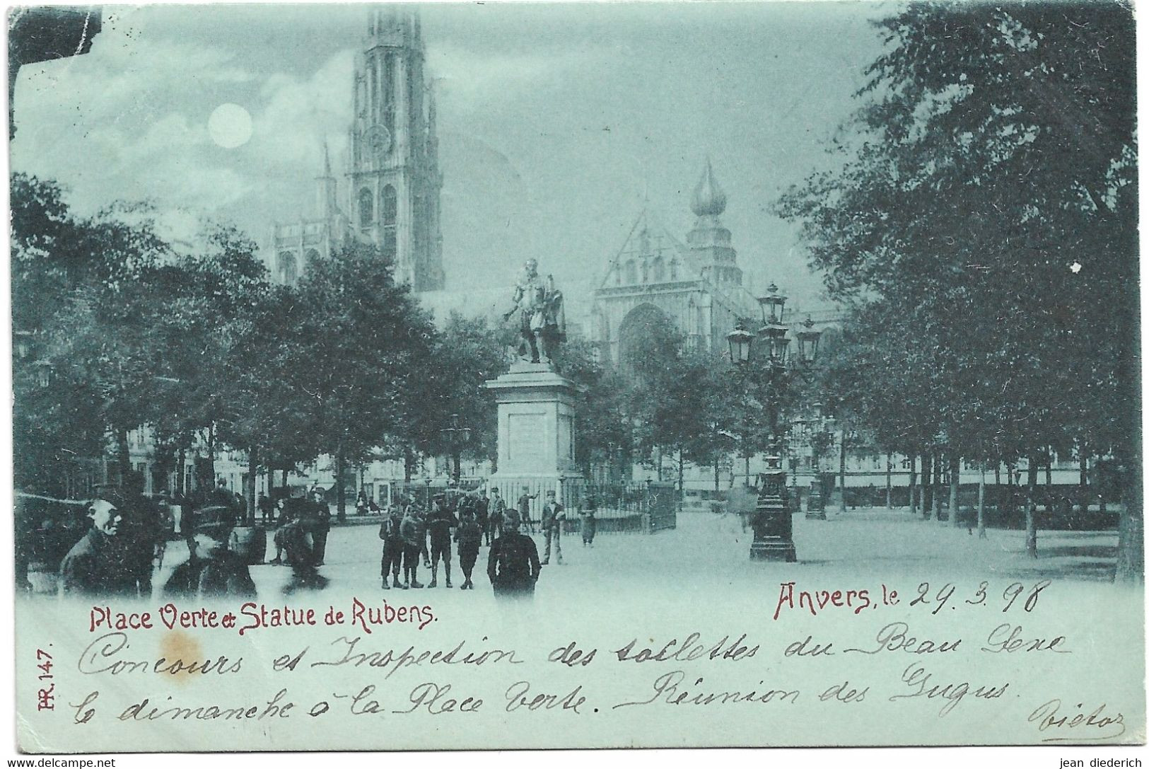 Anvers - Place Verte Et Statue Rubens (1898) - Antwerpen