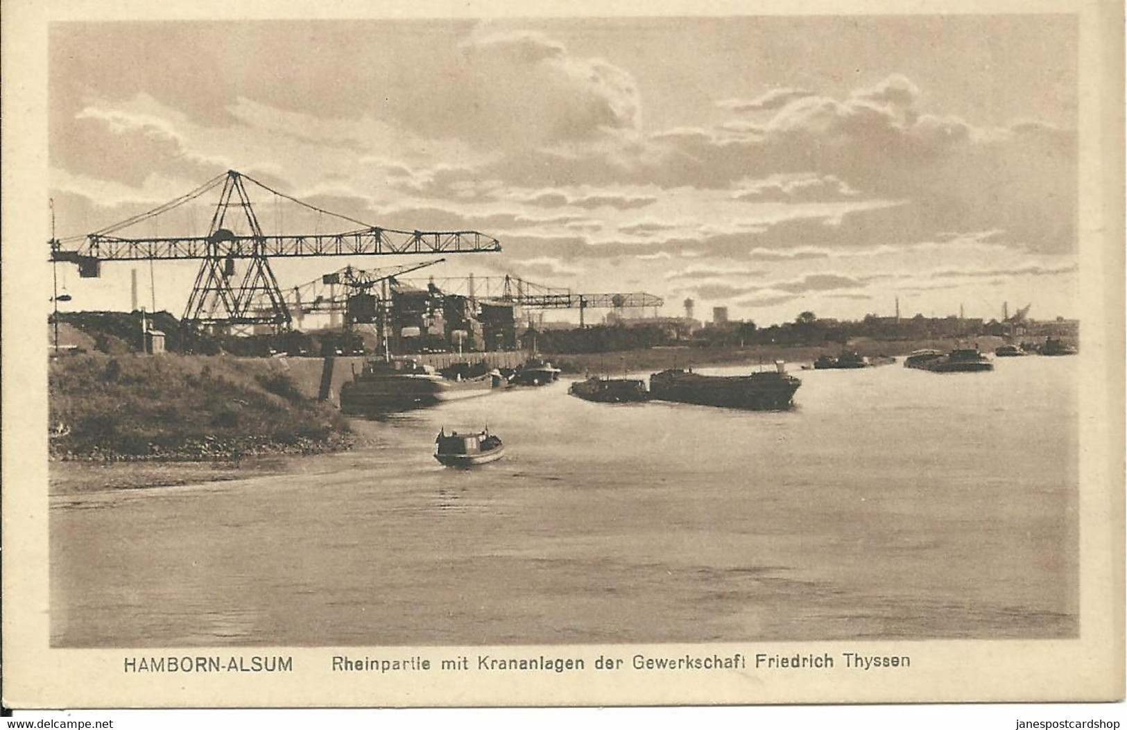 HANBORN-ALSUM - RHEIN MIT KRANANLAGEN DER GEWERKSCHAF  - DUISBURG - NORTH RINE-WESTPHALIA - GERMANY - Duisburg