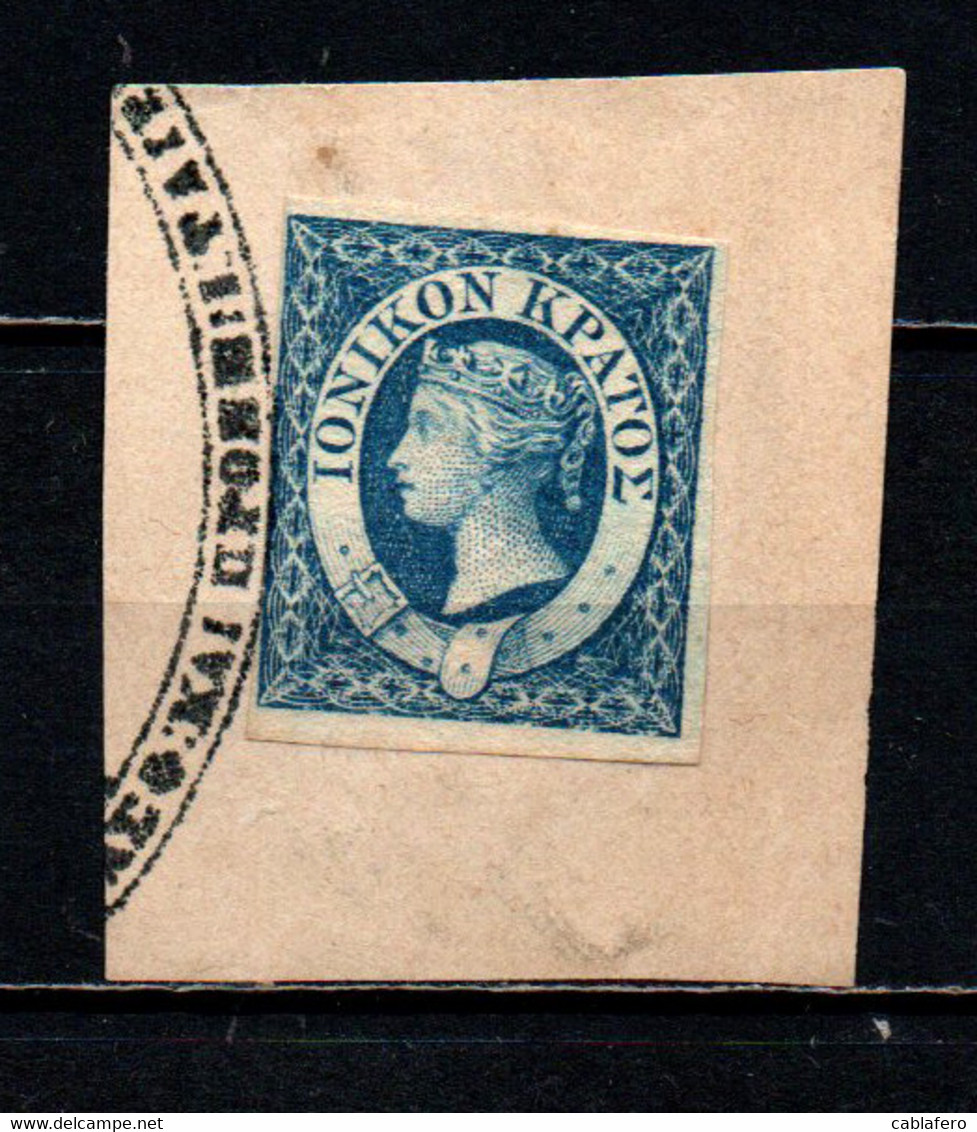 GRECIA - ISOLE IONICHE- 1859 - EFFIGIE DELLA REGINA VITTORIA - FRAMMENTO - FRAGMENT - Iles Ioniques