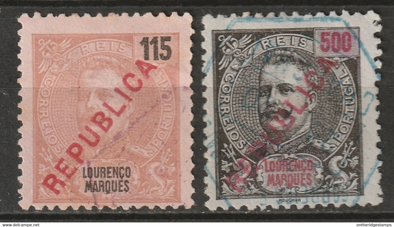 Lourenco Marques 1916 Sc 150,154  Used Local Overprint - Lourenco Marques