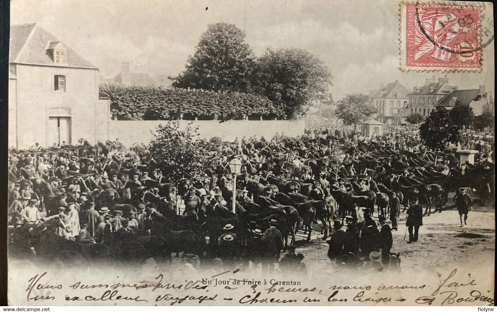 Carentan - Un Jour De Foire Aux Chevaux - Marché Marchands Place - Cheval - Carentan