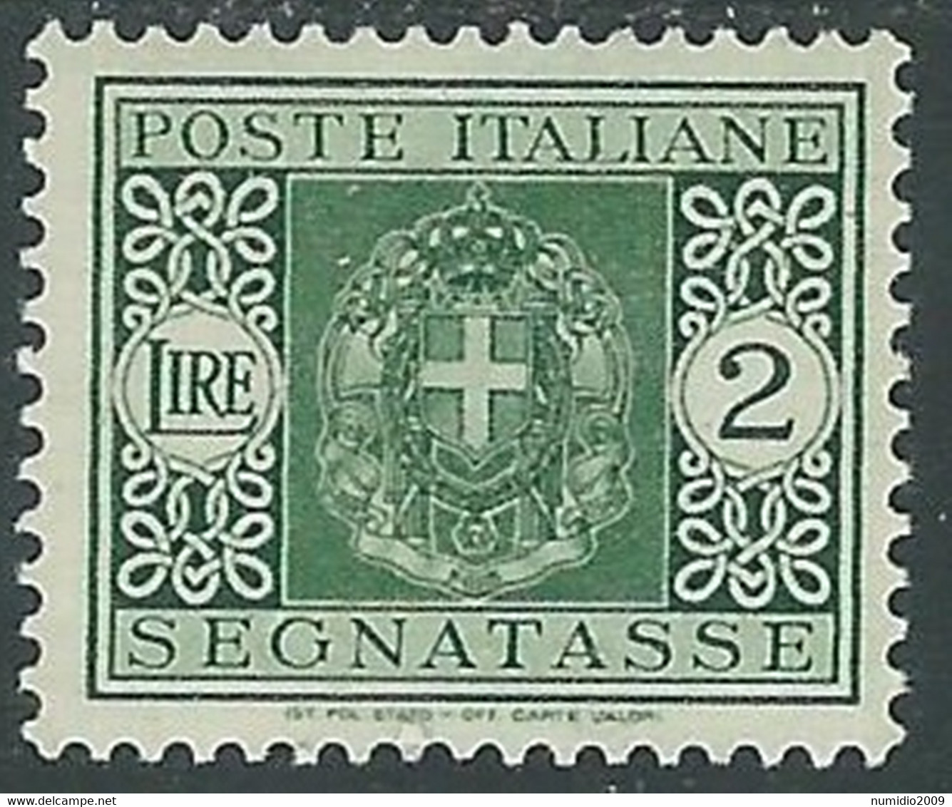1934 REGNO SEGNATASSE 2 LIRE MH * - RE20-9 - Segnatasse