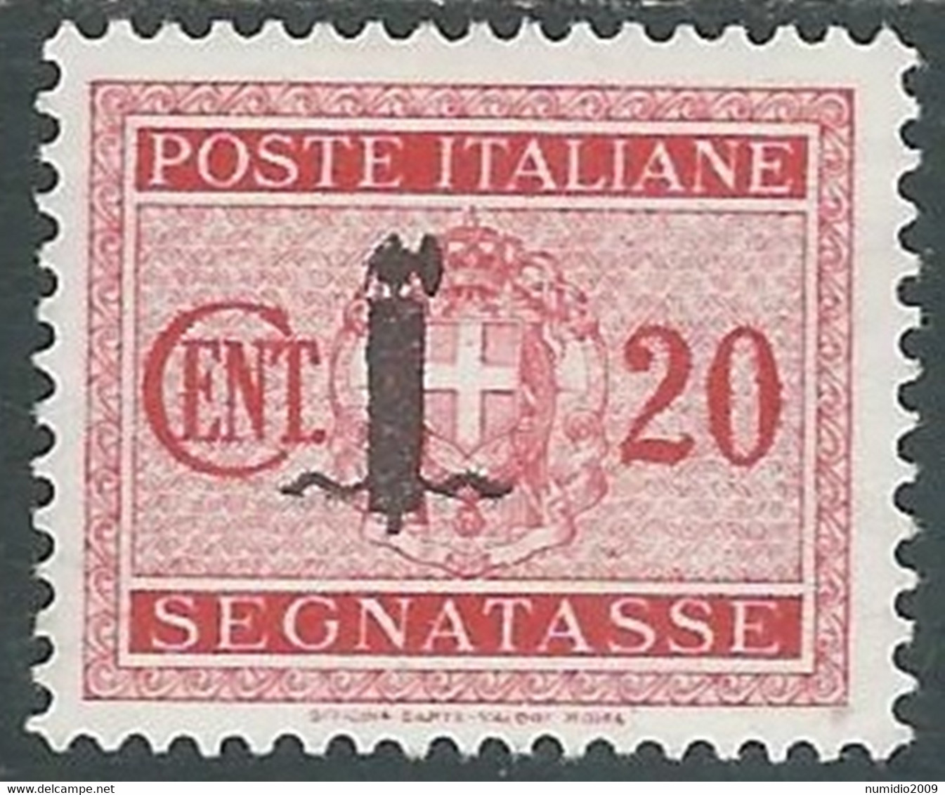 1944 RSI SEGNATASSE 20 CENT MH * - RE29-5 - Postage Due