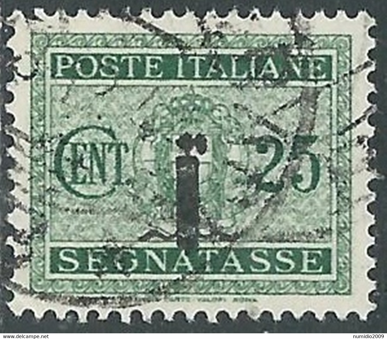 1944 RSI SEGNATASSE USATO 25 CENT - RE28-10 - Taxe