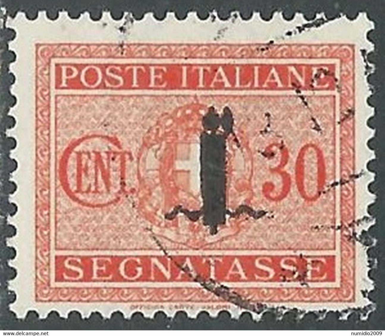 1944 RSI SEGNATASSE USATO 30 CENT - RE28-10 - Strafport